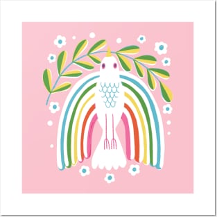 Rainbow Bird Posters and Art